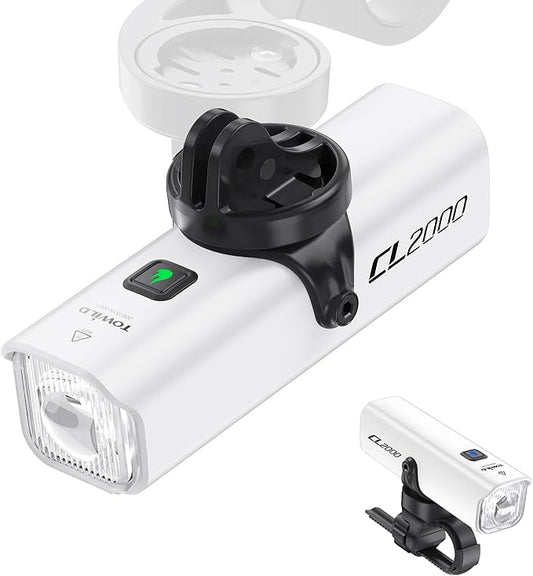 TOWILD CL2000 Bike Lights for Night Riding,2000LM Super Bright Bicycle Headlight,Waterproof Bike Front Light for Mountain Road Cycling Commuting