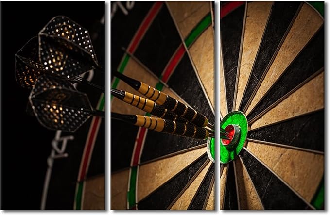 Modern Wall Art Success Hitting Target Aim Wall Art for Bedroom Positive Office Canvas Art Wall Decor Bullseye Pictures for Living Room Artwork Paintings Giclee Framed Ready to Hang, 40"Wx60"H