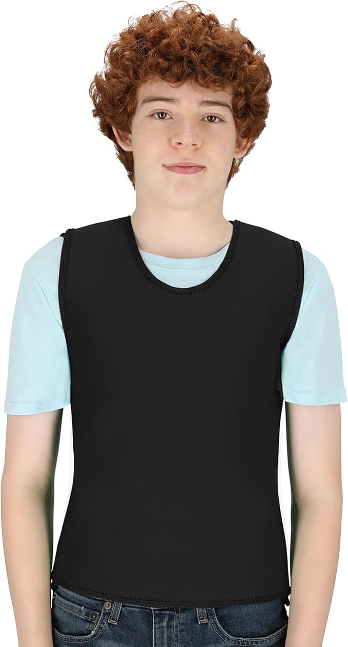 Special Supplies Sensory Compression Vest Deep Pressure Comfort (Black, Large)