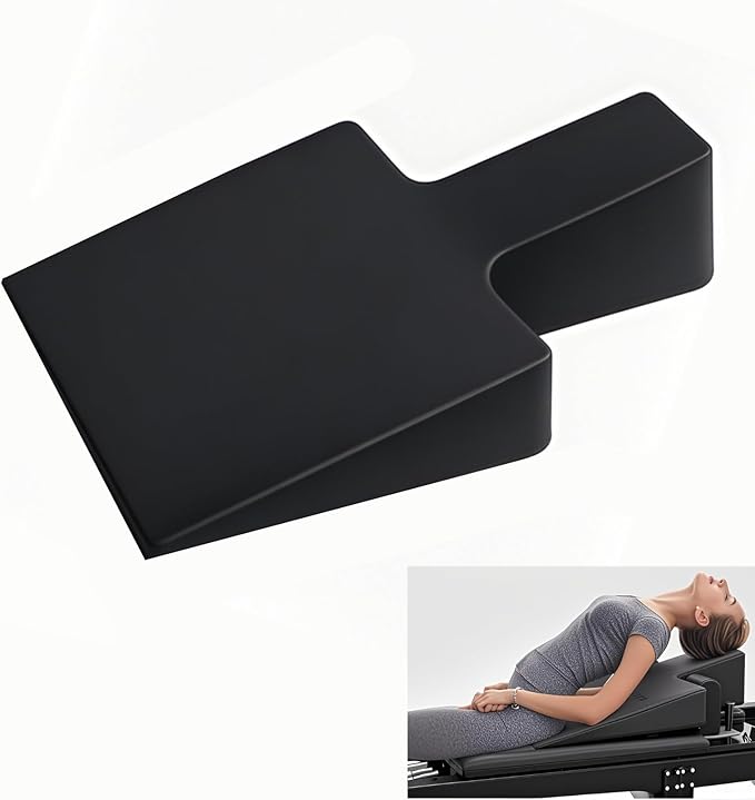 Large Upholstered Pilates Wedge - Workout Cushion for Reformer & Floor Exercises, Non-Slip Yoga Pilates Accessories for Home Gym, Studio or Physical Therapy