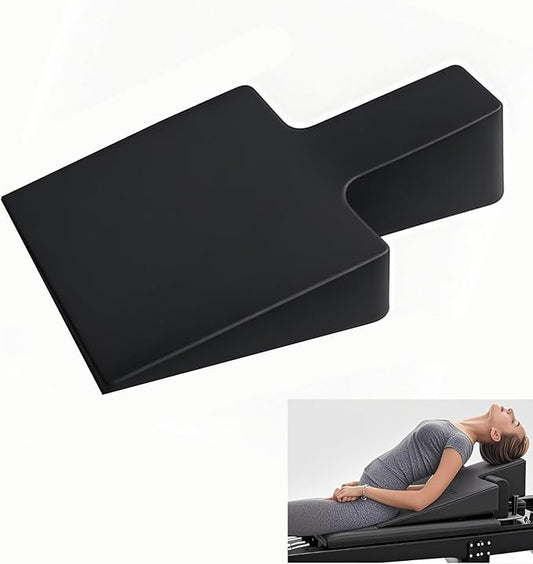 Large Upholstered Pilates Wedge - Workout Cushion for Reformer & Floor Exercises, Non-Slip Yoga Pilates Accessories for Home Gym, Studio or Physical Therapy