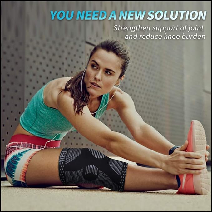 NEENCA Professional Knee Brace for Pain Relief, Medical Knee Support with Patella Pad & Side Stabilizers, Compression Knee Sleeve for Meniscus Tear, ACL, Joint Pain, Runner, Workout - FSA/HSA Eligible