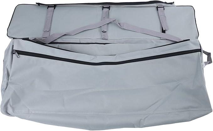 Bench Seat Cover 420D Oxford Seat Storage Bag for Kayak Inflatable Boat, Dinghy Boat Seat Cushion and Underseat Storage Bag with Pockets Grey Thick Sponge Seat Bench Cushion(Grey 85cm)