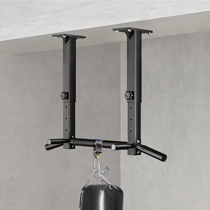 Wall Mount Pull Up Bar, Joist Mount Pull Up Bar, Beam and Rafter Mounted Chin Up Bar for Home Gym With Wood Mount and Wall Mount Screws