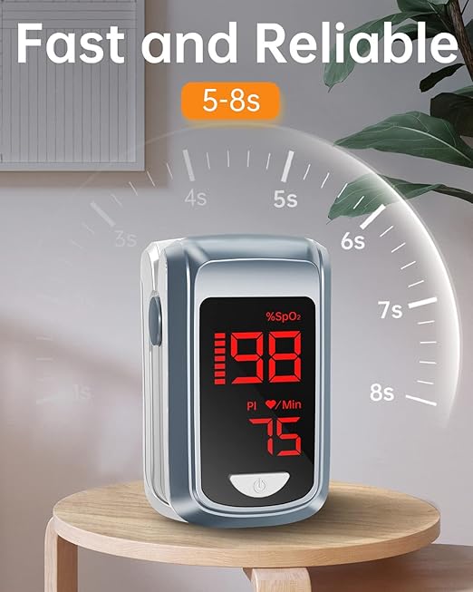 Pulse Oximeter Fingertip - HOLFENRY Oxygen Monitor Fingertip Mini SpO2 Pulse Oximeter Oxygen Saturation Monitor for SpO2/Heart Rate/PI Pulse Ox