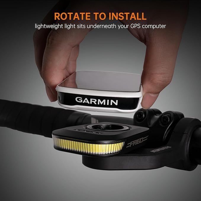 RAVEMEN FR160 Compatible with Garmin Bike Computer, Bike Light for Being Seen, Compact Flashing Light for Bike Safety with 6 Modes, Side Visibility (Patent Protected)