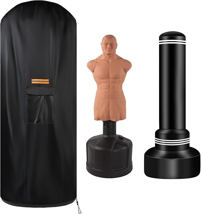 Free Standing Punching Bag Cover Outdoor Waterproof, 420D Oxford Full Protector for Standing Punching Bag with Stand, Protective Cover for Bob Dummy Boxing Bag 70" H x 28" D
