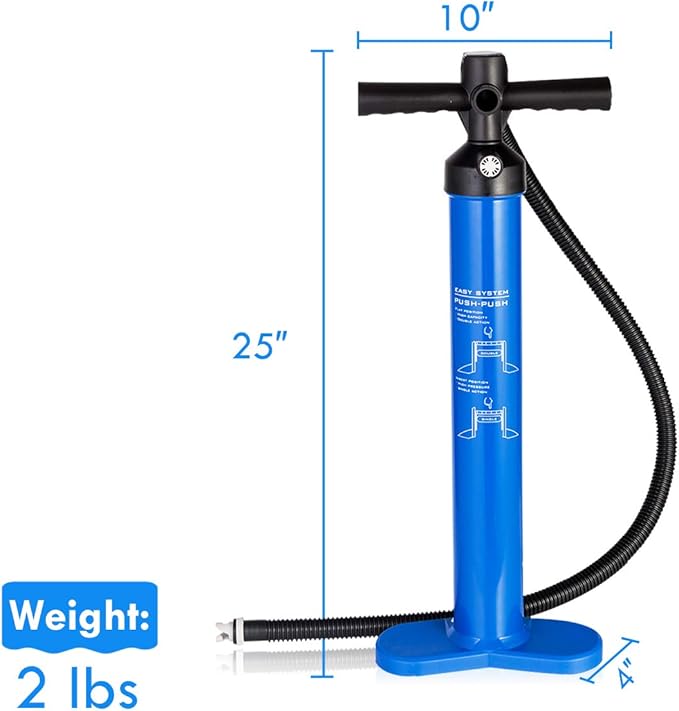 Goplus Double Action Hand Pump with Pressure Gauge for Inflatable Boat SUP