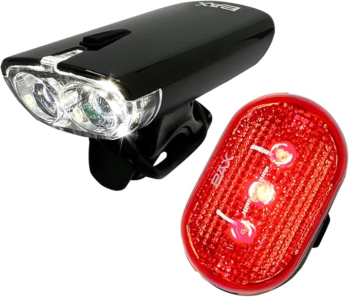 PAX Bike Lights, Super Bright LED Light Set, Bicycle Front Light and Rear Light, Water Resistant, Multi Light Mode, Easy to Install for Mountain Bike, Road Bike and Others