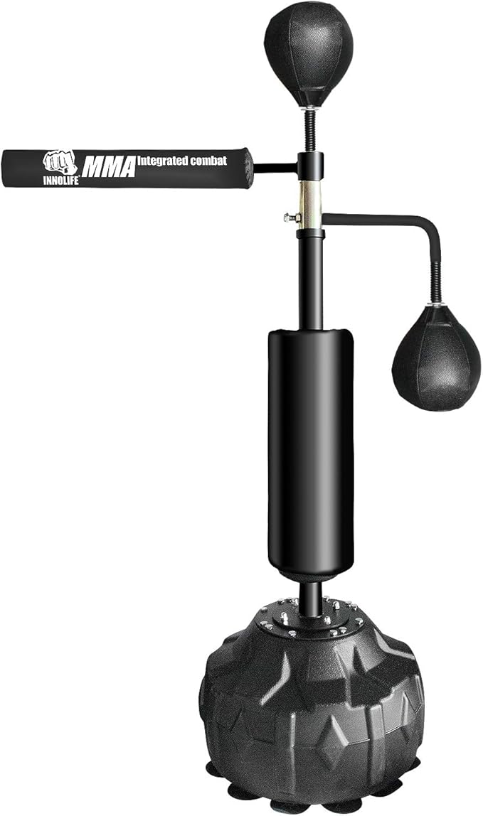 InnoLife MMA Boxing Speed Trainer Punching Spinning Bar with Dual Punch Head