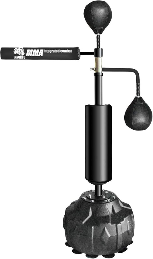 InnoLife MMA Boxing Speed Trainer Punching Spinning Bar with Dual Punch Head