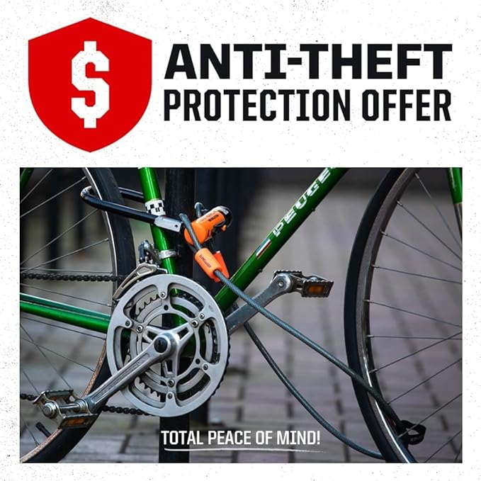 Kryptonite Keeper 712 Combo Bike Chain Lock, 4 Feet Long 7mm Steel Chain Heavy Duty Anti-Theft Bicycle Chain Lock, 4-Digit Resettable Combination Lock for E-Bike Scooter Road Mountain Bikes
