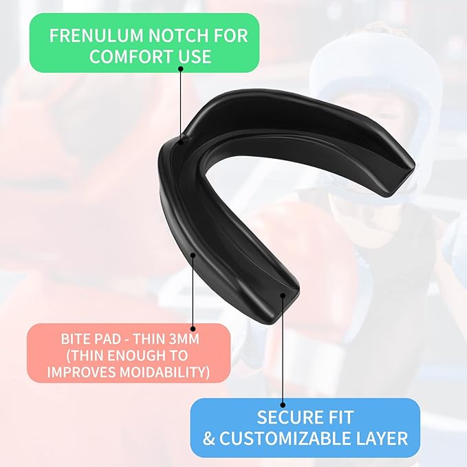 Kathfly 50 Pcs Football Mouth Guards Bulk Sports Mouth Pieces Protection Silicone Athletic Braces Football Accessories Teeth Armor Adult Teenager Teeth Armor for Boxing Basketball Hockey