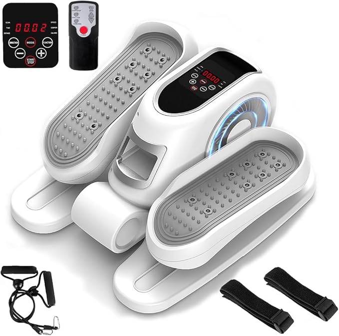 Zakle Under Desk Elliptical Machine, Electric Elliptical Training Machine w/Remote Control, 12 Speed Levels, Quiet Seated Pedal Exerciser for Home Office