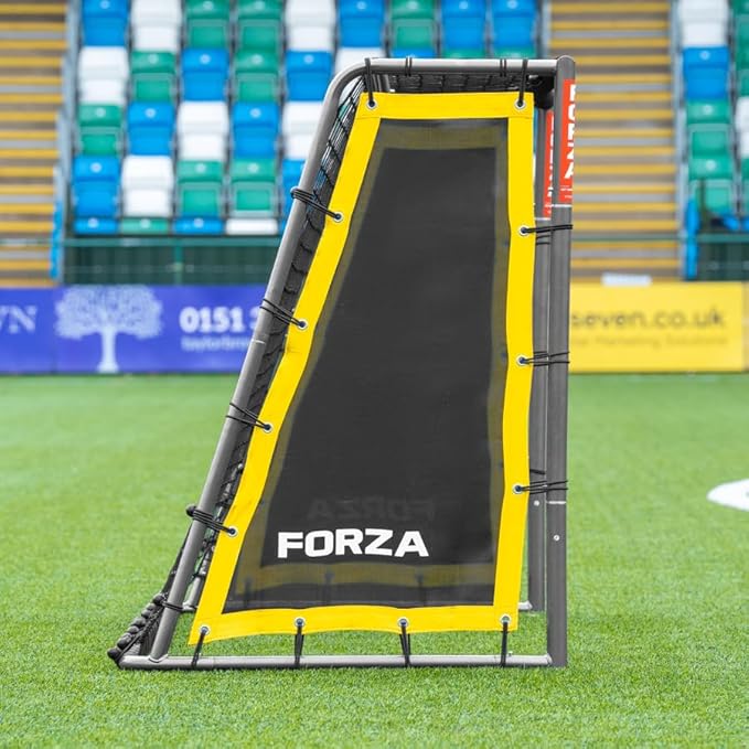FORZA Steel42 Soccer Goals | Ultra Tough Steel Goal [6 Sizes] | Regulation Size, Weather-Resistant, Portable with Ground Stakes & Optional Rebound Kit
