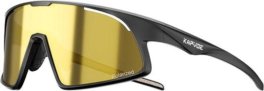 KAPVOE Polarized Cycling Glasses Men Women Sports Sunglasses for Mountain Bike Running Fishing Baseball K383