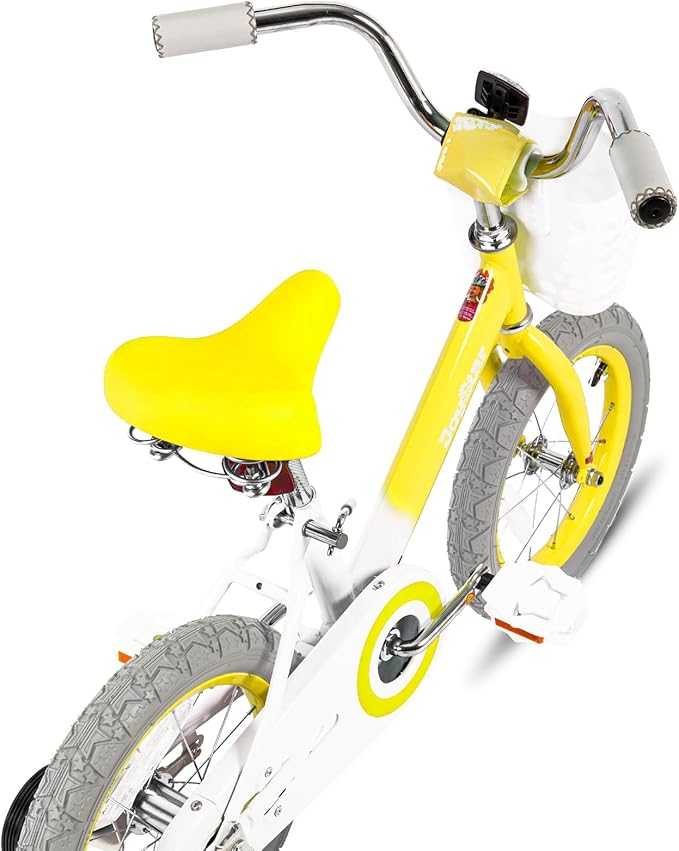 JOYSTAR Vintage Kids Bike with Training Wheels & Basket, 12 14 16 Inch Girls Bike for 2-7 Years Old, Children Bicycles, Multiple Colors
