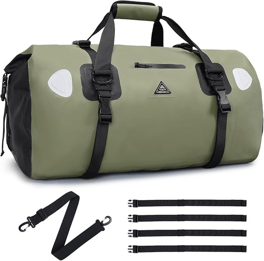 Haimont Waterproof Duffel Bag Roll-top Dry Duffel Bag with Quick-fixed Straps for Motorcycling, Rafting, Boating, SUP, Kayaking, Travel, 50L/70L