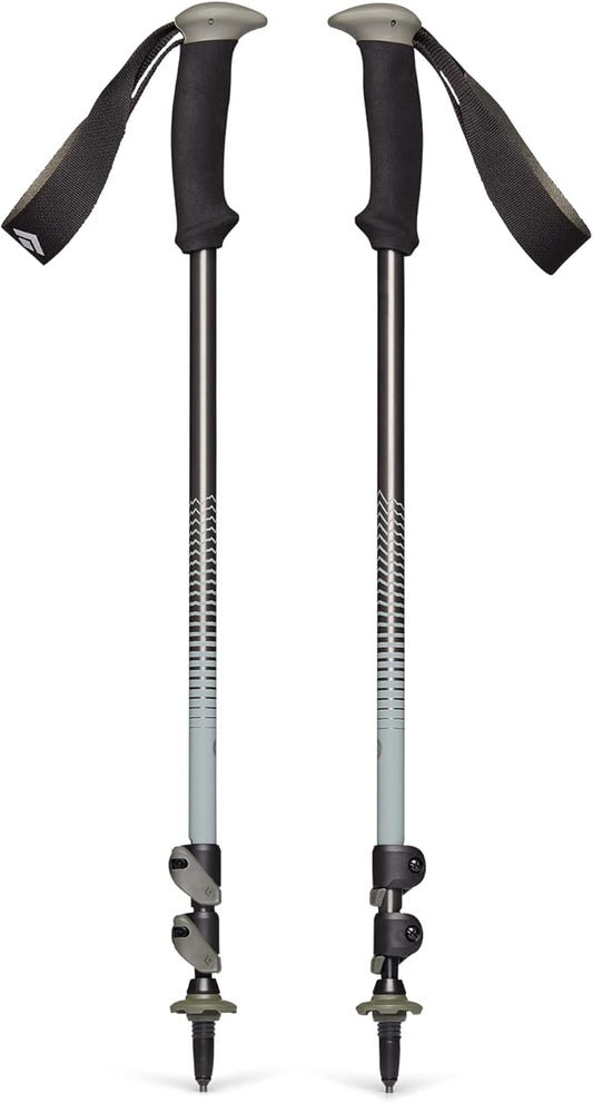 BLACK DIAMOND Trail Back Trekking Poles, Pair of 2 Lightweight Collapsible Aluminum Hiking Sticks for Trekking & Backpacking