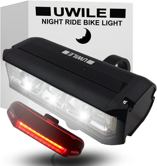 Ultra Bright Bike Lights for Night Riding Rechargeable Led for Bycicles Weather Resistant Multiple Modes. Tubular mounting MTB Road Cyclocross Ebike Mini Bike Scooter