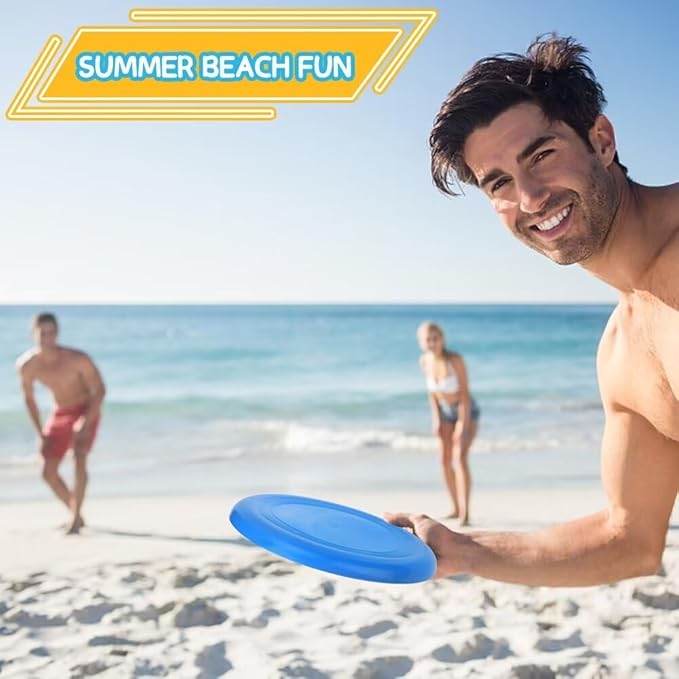 Jumbo 8" Flying Disc Sport Trainning Disc Toy, Beach Toy Outdoor Accessories for Backyard Lawn Park, Birthday Gift Set for Kids Boys Girls, Throwing and Catching Activities (8 Pack)