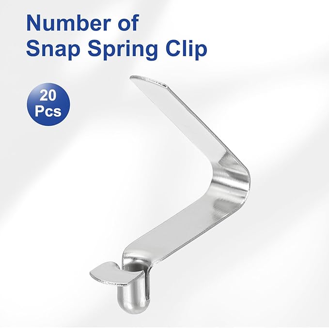 HARFINGTON Single Button Kayak Paddle Snap Spring Clip Spring Steel V-Shaped Hollow Lift Telescopic Locking Tube Pole Clips for Tent Umbrella Camping