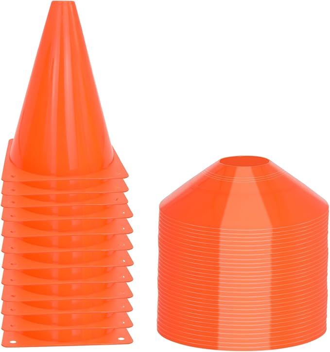 Soccer Cones Set, 84/42Pcs 7"/9" Cones Sports + Disc Cones, Cones for Sports with Carry Bag, Training Cones, Soccer Cones for Training, Plastic Soccer Cones for Drills