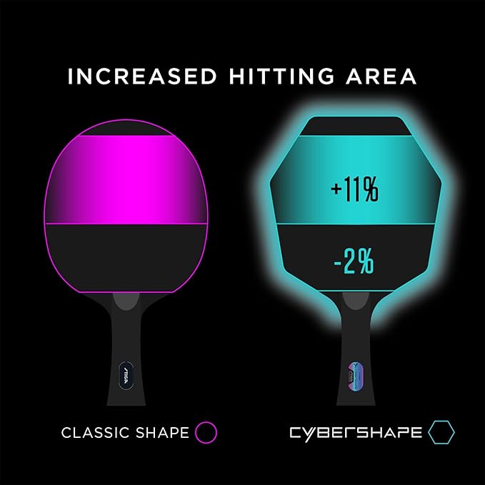 Stiga Cybershape Carbon Table Tennis Blade | Ping Pong Paddle - Unique Design for Larger Hitting Area & Increased Control - Competition Approved