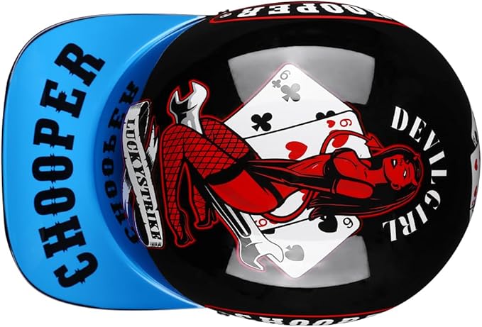 Vintage Retro Open Face Motorcycle Helmet Baseball Cap Half Helmets with pull-down Lens for Men Women Moped Cap Jet Scooter Street Cruiser - DOT Certified (Witch,Medium)