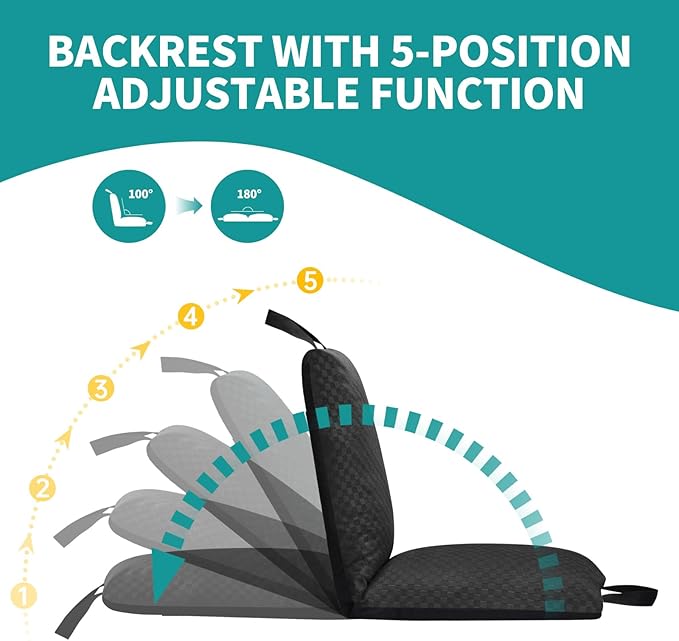 Love&go Portable Stadium Seat with Back Support for Bleachers, Soft Thick Padded Lightweight Seat for Outdoor Sports Concerts Camping