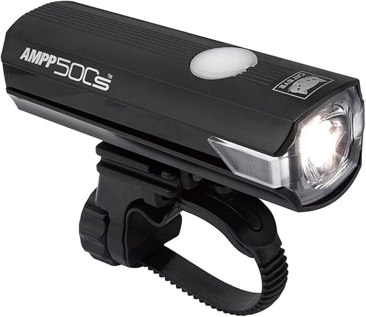 CATEYE AMPP USB Rechargeable Bike Light – High Visibility Super Bright OptiCube™ Headlight for Commuters, Road Cyclists & Mountain Bikers, Day & Night Riding Modes, IPX4 Waterproof, Tough & Durable