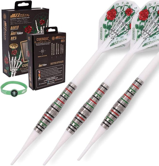 CUESOUL Soft Tip Darts Set Plastic Tip with Dart Case