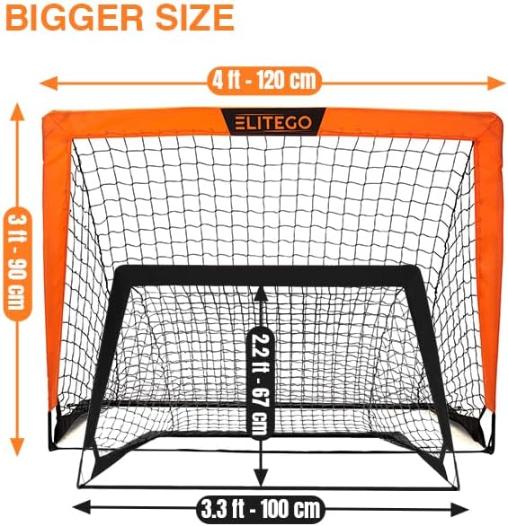 Portable Soccer Goal, Pop Up Soccer Goal Net for Backyard, Set of 2
