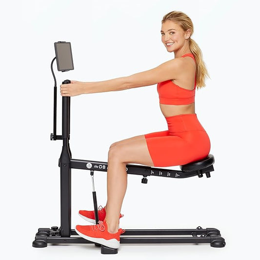 The DB Method Squat Machine, Workout Equipment for Home Gym, Exercise Leg and Glutes, Low Impact Lower Body Fitness Workouts, Training for Total-Body, Easy Setup, Foldable for Storage