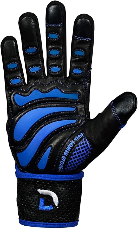 Elite Leather Gym Gloves with Built in 2" Wide Wrist Wraps Grip & Design for Weightlifting Power Lifting Bodybuilding & Strength Training Workout Exercises, Size : Small