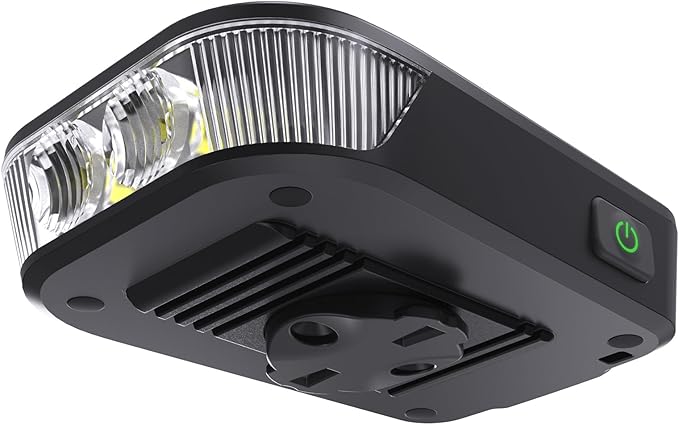 RAVEMEN FR500 Bike Front Light for Night Daytime Riding, Compatible with Garmin/Wahoo Computers, 6 Modes, Auto On/Off, Side Visible, USB-C Rechargeable & Output Bicycle Headlight for Road Urban Biking