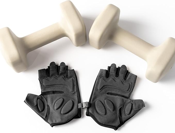 Breathable Workout Gloves for Men and Women, Exercise Gloves with Cushion Pads and Full Palm Protection, Weight Lifting Gloves for Gym, Fitness and Training