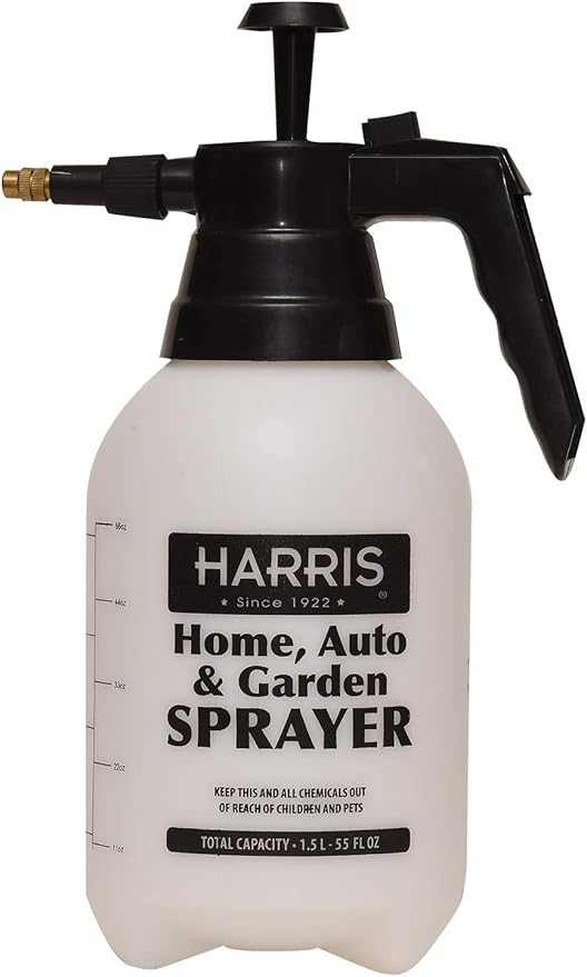 HARRIS Continuous Hand Pump Pressure Sprayer for Home, Lawn, Garden, Car Detailing and More, 1.5L