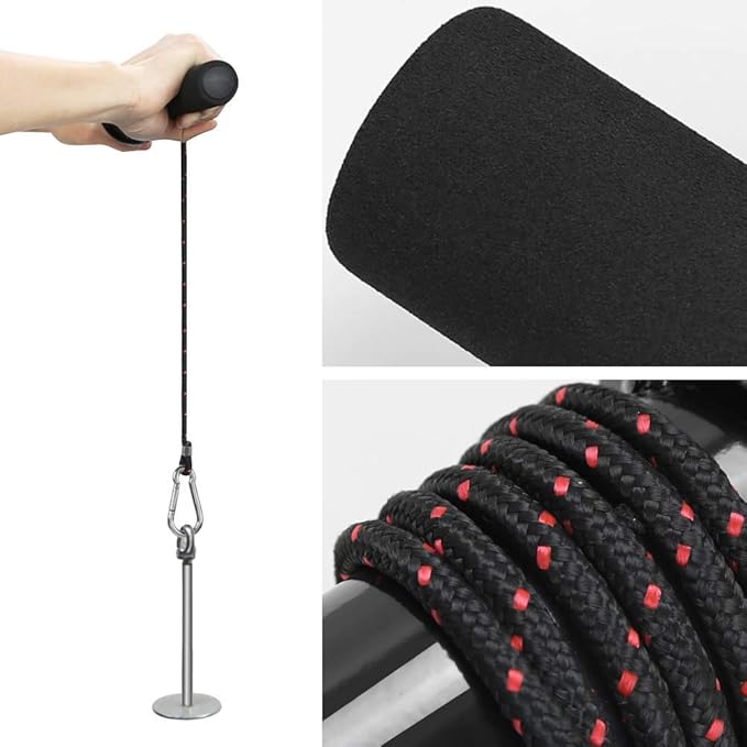 PELLOR Wrist and Forearm Blaster, Wrist Roller & Forearm Roller with Anti-Slip Grip Handles, Forearm Strength Trainer Ideal for Grip Strength, Muscle Building, Rehabilitation