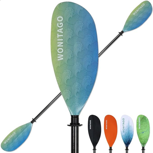 Kayak Paddle Carbon Fiber Shaft and Reinforced Nylon Blade, Adjustable Kayaking Oars, 3 Piece, 230-250 cm/90-98 Inches,210-230 cm/82-90 inches