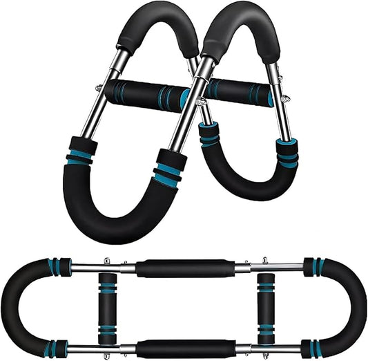 6 Levels Twister Arm Trainer, 40/50/60/75/90/110lb Adjustable Chest Workout Equipment, Portable Power Twister Bar, Body Fitness Machine for Shoulder Back Abdominal Thigh Muscle, Detachable, Men & Women