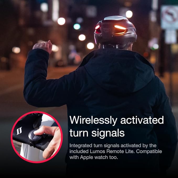 Lumos Ultra Smart Bike Helmet | Customizable Front and Back LED Lights with Turn Signals | Road Bicycle Helmets for Adults: Men, Women