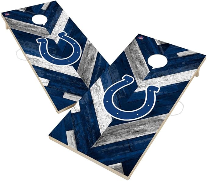 Football Team Cornhole Boards, 2x4 Regulation Corn Hole Game Set, Officially Licensed Cornhole Game, Perfect for Tailgates