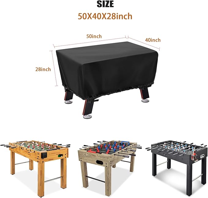 Foosball Table Cover, Waterproof Football Table Cover Soccer Table Cover Outdoor Indoor Fooseballs Table Covers (57X45X30 inch)