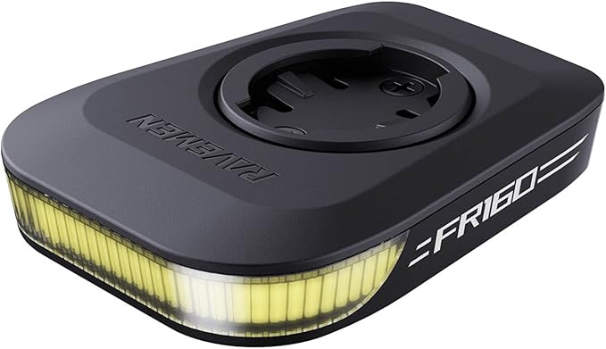 RAVEMEN FR160 Compatible with Garmin Bike Computer, Bike Light for Being Seen, Compact Flashing Light for Bike Safety with 6 Modes, Side Visibility (Patent Protected)