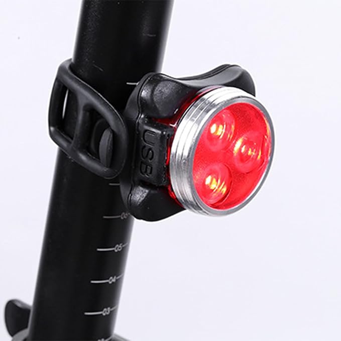 2pcs USB Rechargeable Bike Light, Waterproof Super Bike Lights for Night Riding 4 Light Mode Options Mountain Bike Headlight LED Lamp Bicycle Accessories