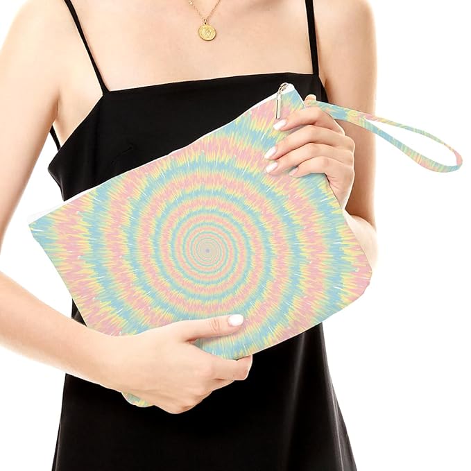 Fokongna Wet Dry Bag for Swimsuit, Travel, Beach, Diaper, Toiletry - Waterproof Large Makeup Pouch With Zipper - Women Girls Sister Friends Gifts - Starfish Sea Beach Rainbow Decor