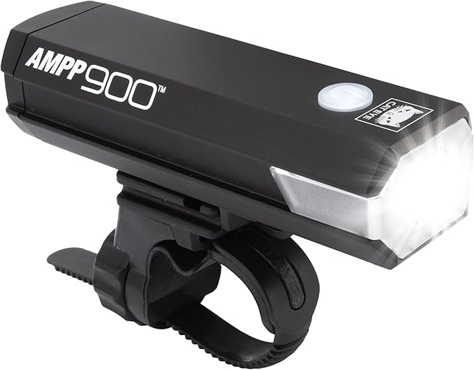 CATEYE AMPP USB Rechargeable Bike Light – High Visibility Super Bright OptiCube™ Headlight for Commuters, Road Cyclists & Mountain Bikers, Day & Night Riding Modes, IPX4 Waterproof, Tough & Durable