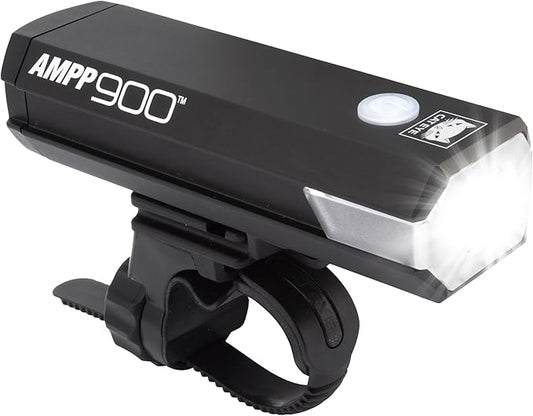 CATEYE AMPP USB Rechargeable Bike Light – High Visibility Super Bright OptiCube™ Headlight for Commuters, Road Cyclists & Mountain Bikers, Day & Night Riding Modes, IPX4 Waterproof, Tough & Durable