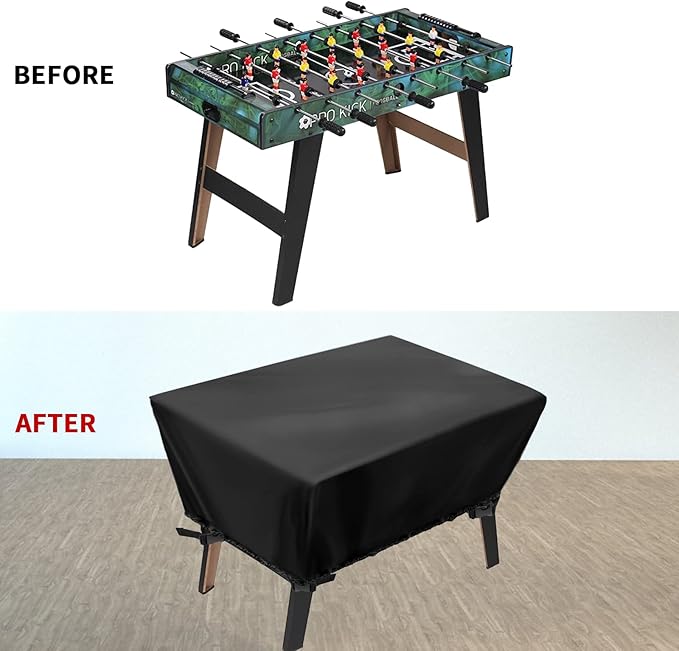Foosball Table Cover, Waterproof Football Table Cover Soccer Table Cover Outdoor Indoor Fooseballs Table Covers (63x45x19.5 in)